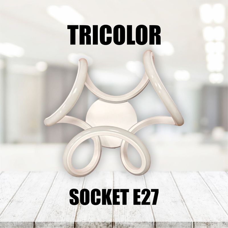 SKU : D656 LAMPARA DE TECHO TRICOLOR B3 BLANCO